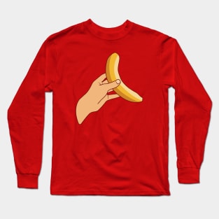 Hand Holding Banana Long Sleeve T-Shirt